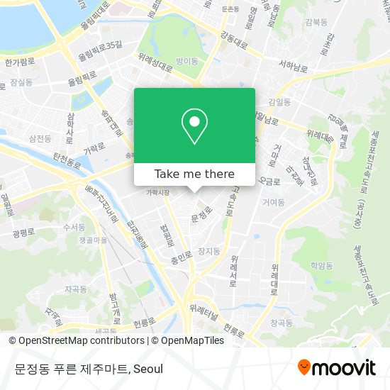 문정동 푸른 제주마트 map