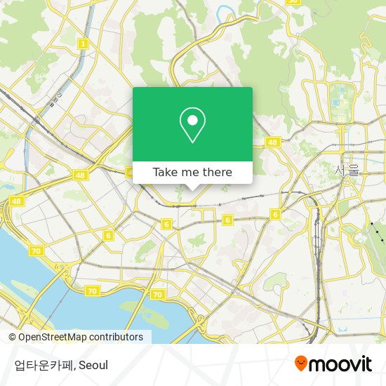 업타운카페 map