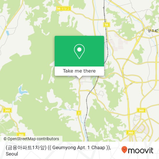 (금용아파트1차앞) (( Geumyong Apt. 1 Chaap )) map