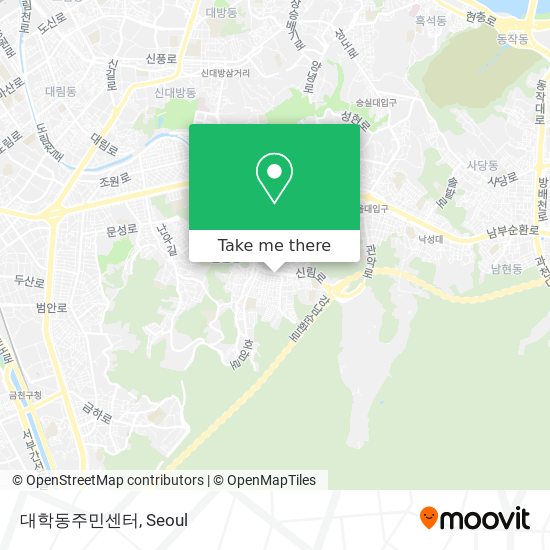 대학동주민센터 map