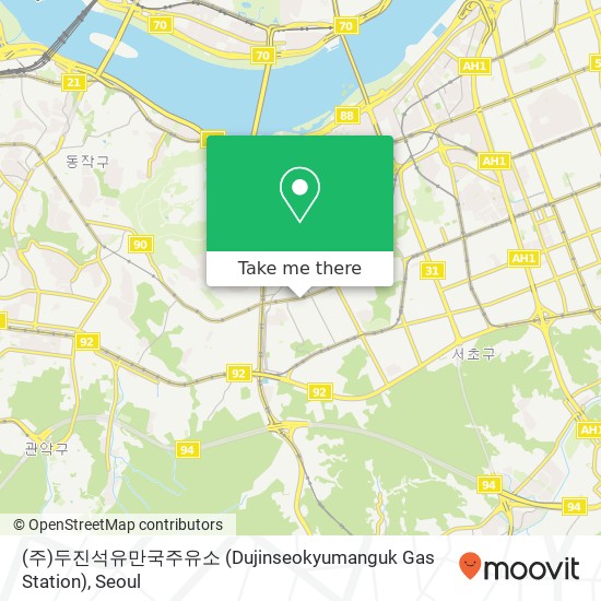 (주)두진석유만국주유소 (Dujinseokyumanguk Gas Station) map