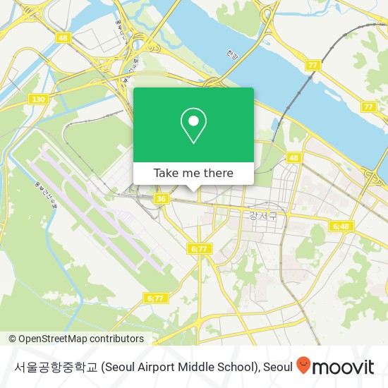 서울공항중학교 (Seoul Airport Middle School) map
