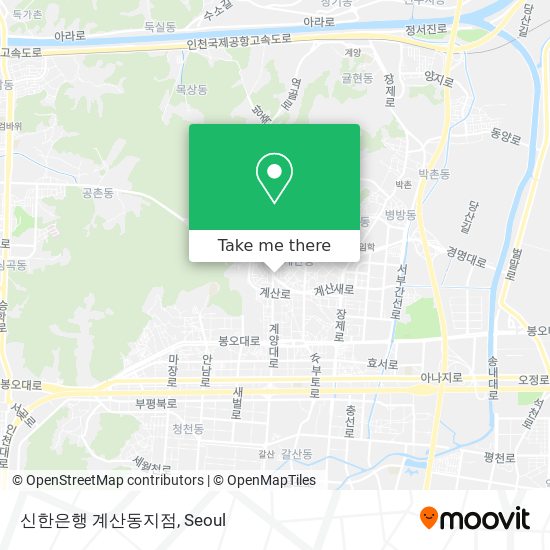 신한은행 계산동지점 map