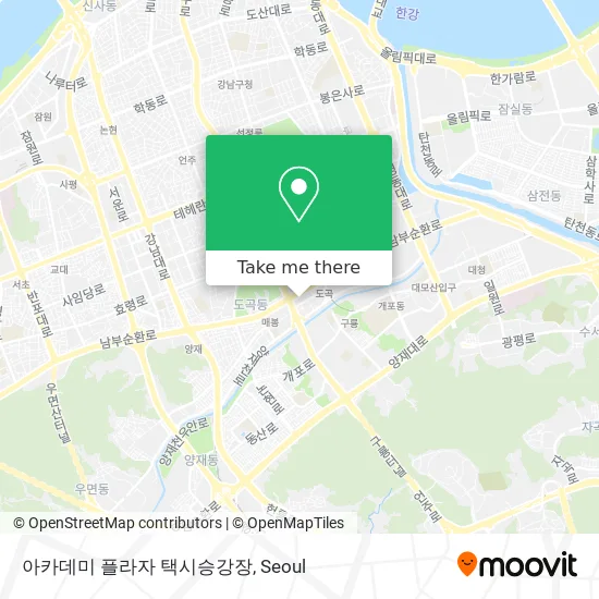 아카데미 플라자 택시승강장 map