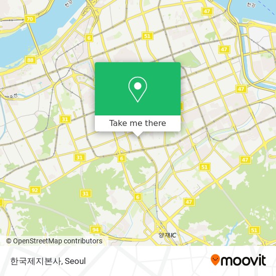 한국제지본사 map