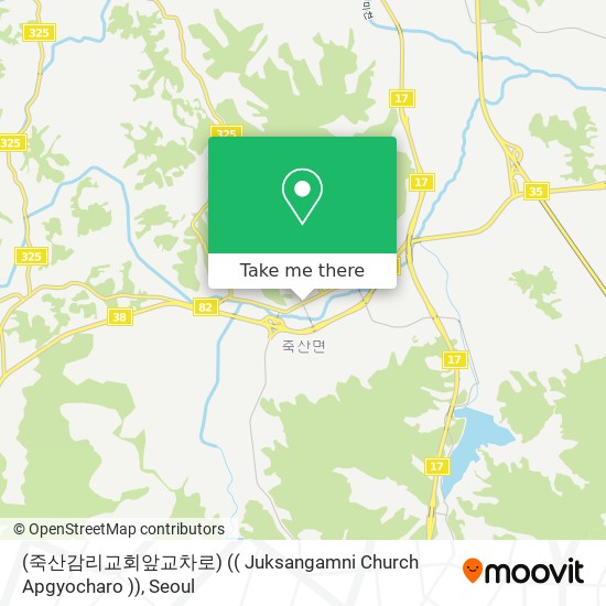 (죽산감리교회앞교차로) (( Juksangamni Church Apgyocharo )) map