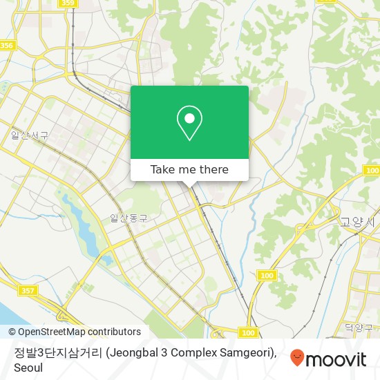 정발3단지삼거리 (Jeongbal 3 Complex Samgeori) map
