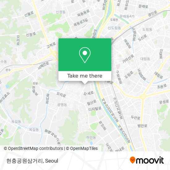 현충공원삼거리 map