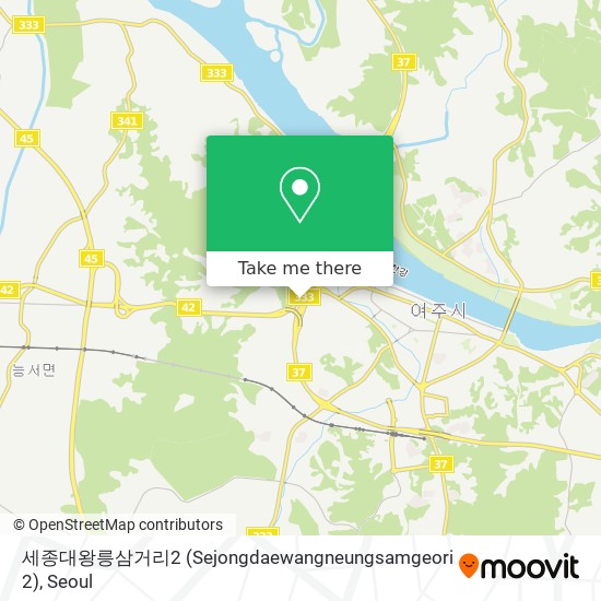 세종대왕릉삼거리2 (Sejongdaewangneungsamgeori 2) map