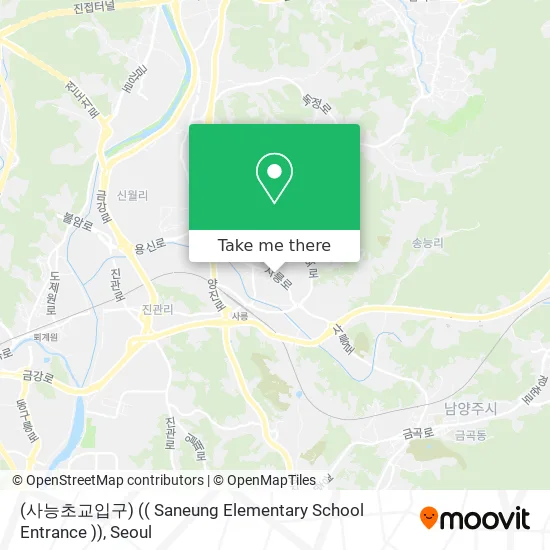 (사능초교입구) (( Saneung Elementary School Entrance )) map