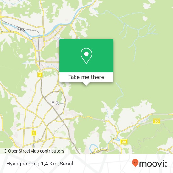 Hyangnobong 1,4 Km map
