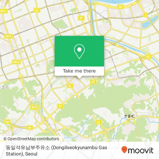동일석유남부주유소 (Dongilseokyunambu Gas Station) map