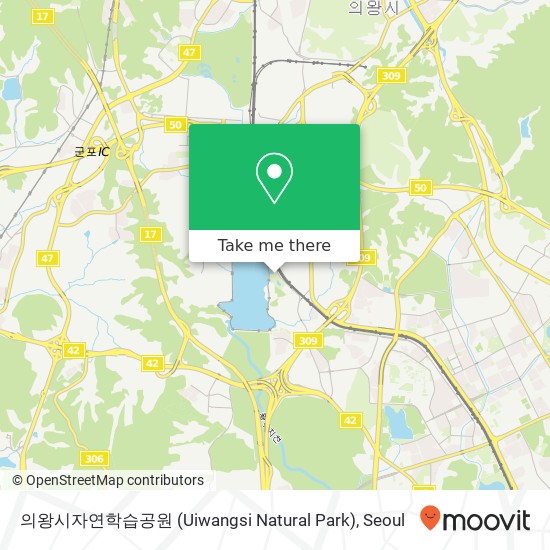 의왕시자연학습공원 (Uiwangsi Natural Park) map