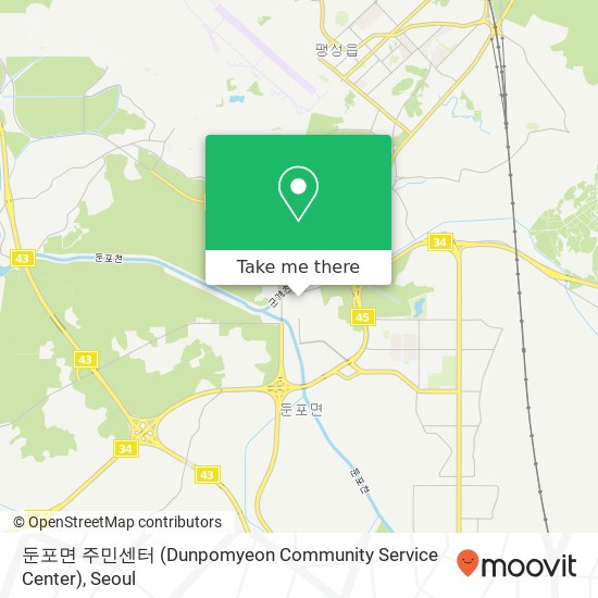 둔포면 주민센터 (Dunpomyeon Community Service Center) map