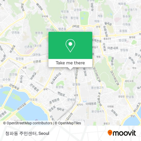 청파동 주민센터 map
