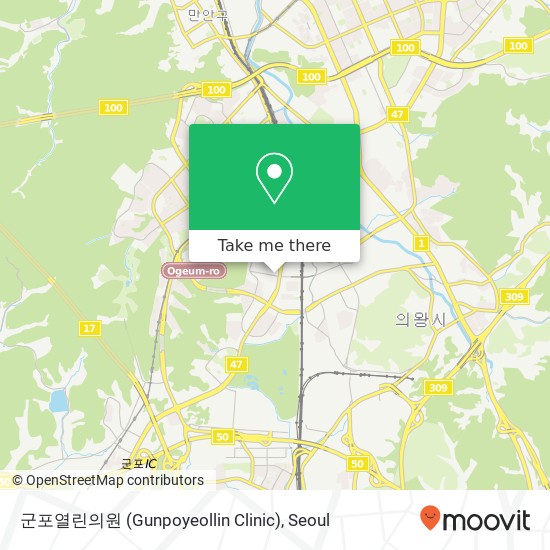 군포열린의원 (Gunpoyeollin Clinic) map