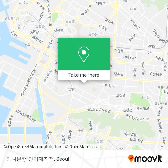 하나은행 인하대지점 map