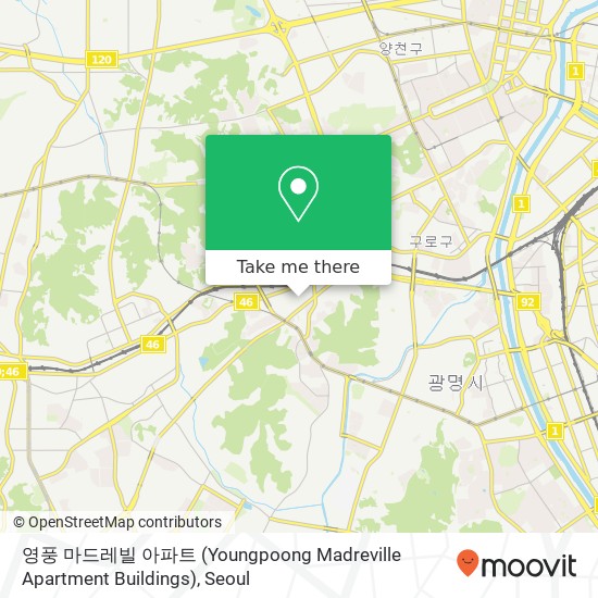 영풍 마드레빌 아파트 (Youngpoong Madreville Apartment Buildings) map