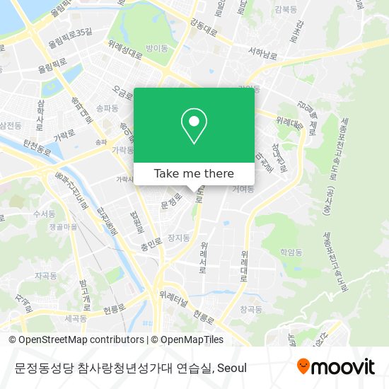 문정동성당 참사랑청년성가대 연습실 map