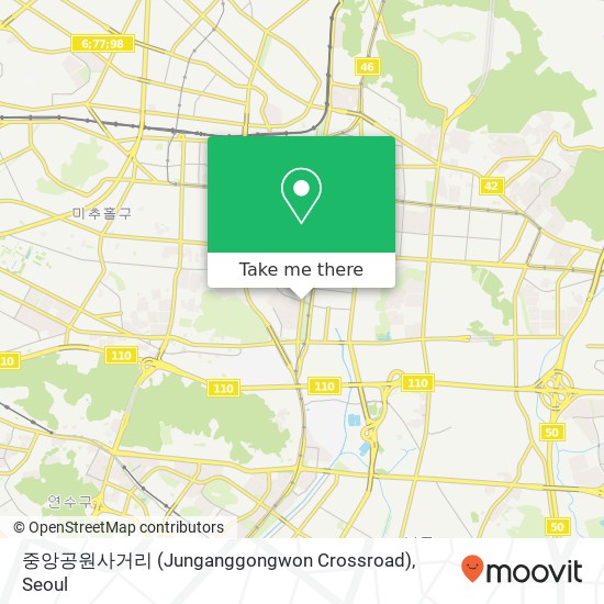 중앙공원사거리 (Junganggongwon Crossroad) map