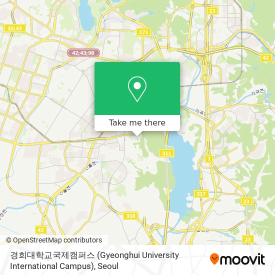 경희대학교국제캠퍼스 (Gyeonghui University International Campus) map