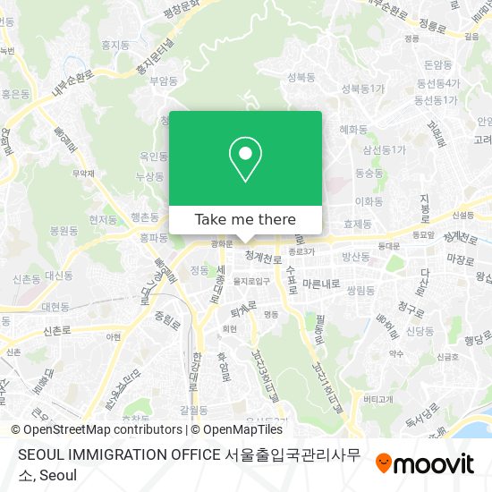 SEOUL IMMIGRATION OFFICE 서울출입국관리사무소 map