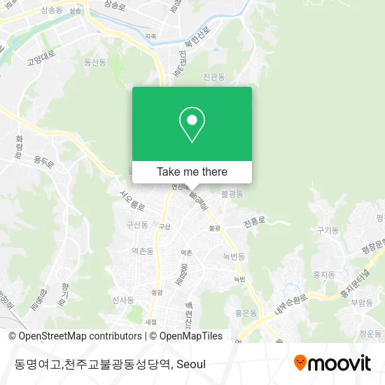 동명여고,천주교불광동성당역 map