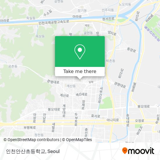 인천안산초등학교 map