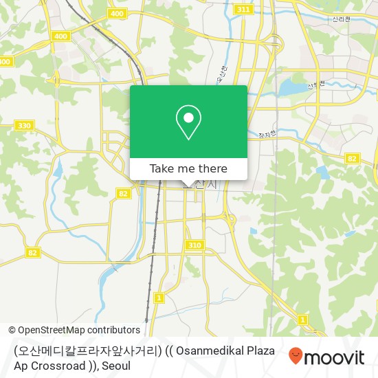 (오산메디칼프라자앞사거리) (( Osanmedikal Plaza Ap Crossroad )) map