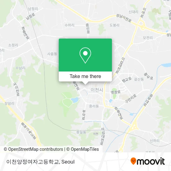 이천양정여자고등학교 map