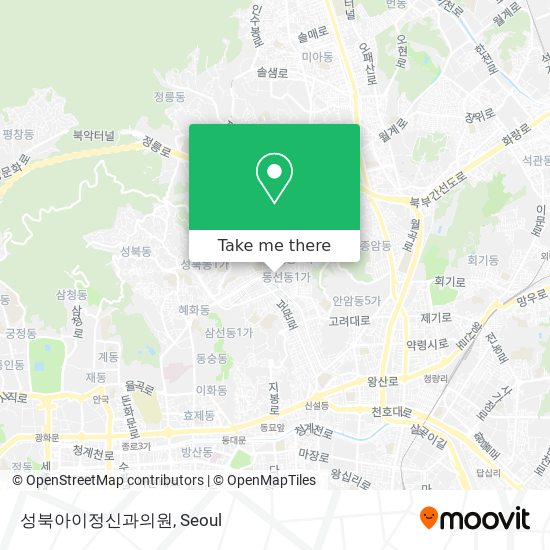 성북아이정신과의원 map