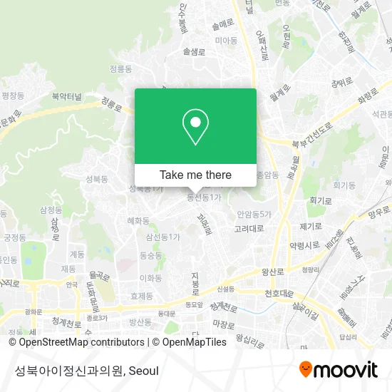 성북아이정신과의원 map