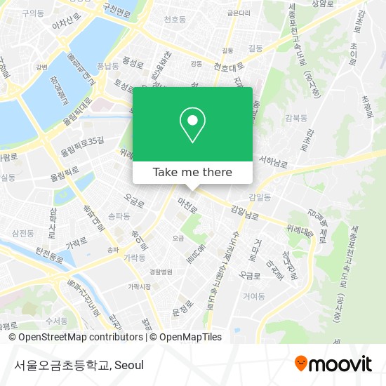 서울오금초등학교 map