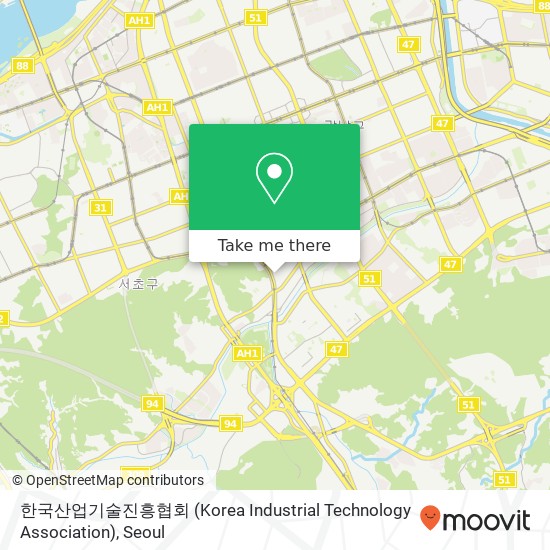 한국산업기술진흥협회 (Korea Industrial Technology Association) map