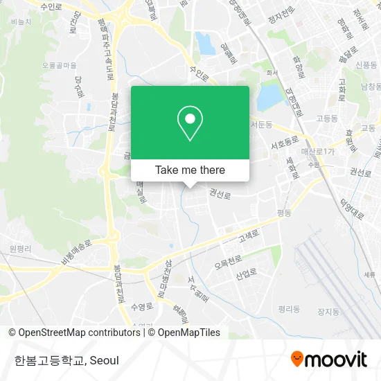 한봄고등학교 map