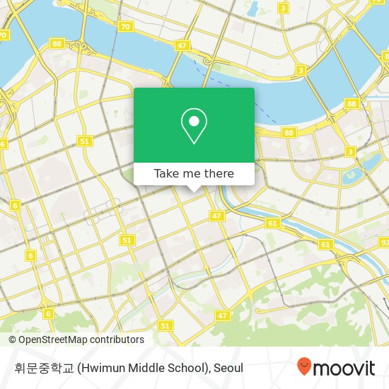 휘문중학교 (Hwimun Middle School) map