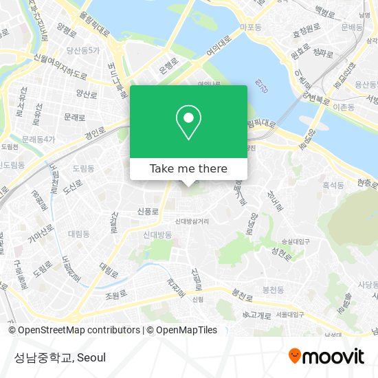 성남중학교 map