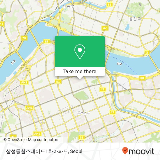 삼성동힐스테이트1차아파트 map