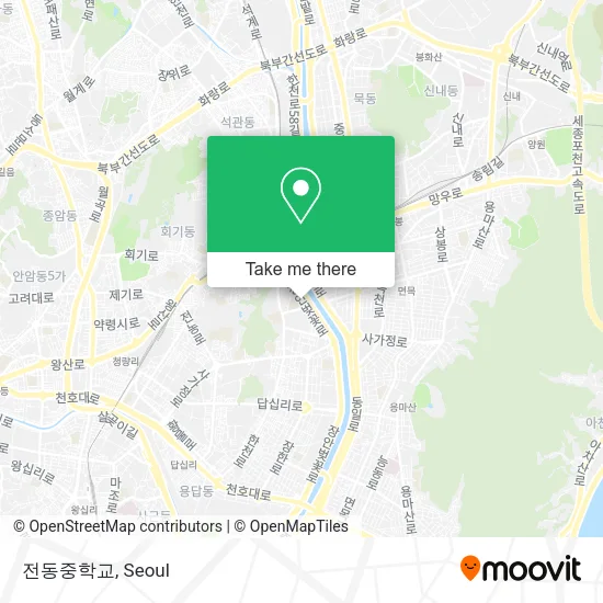 전동중학교 map