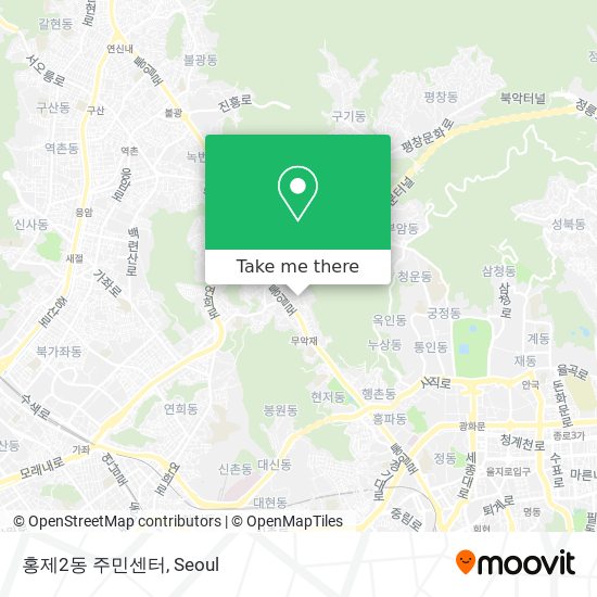 홍제2동 주민센터 map