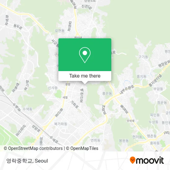 영락중학교 map
