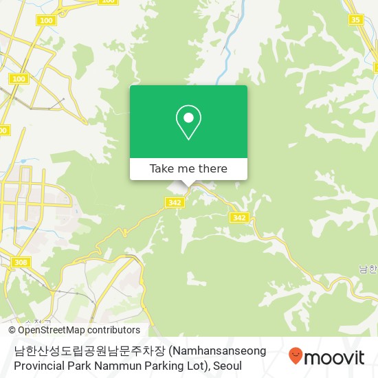 남한산성도립공원남문주차장 (Namhansanseong Provincial Park Nammun Parking Lot) map