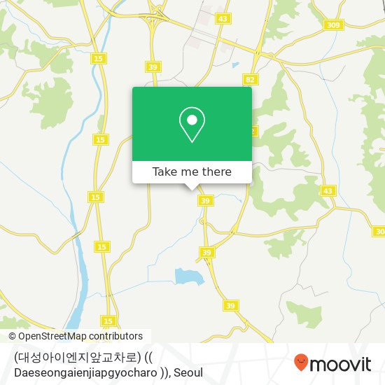 (대성아이엔지앞교차로) (( Daeseongaienjiapgyocharo )) map