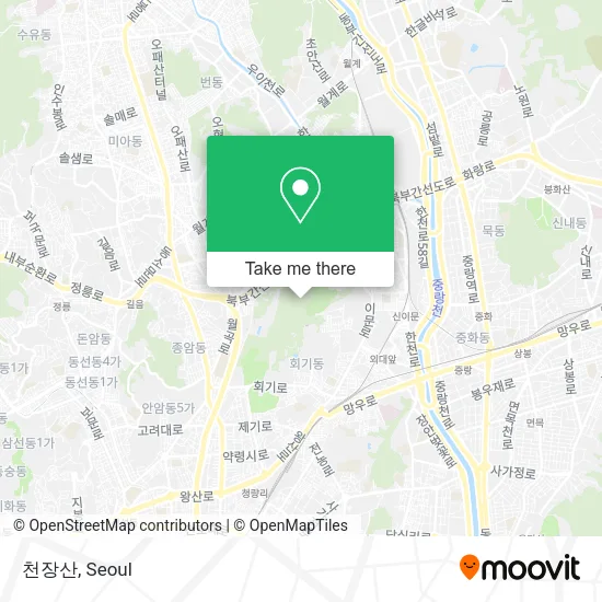 천장산 map