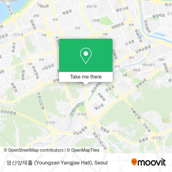 영산양재홀 (Youngsan Yangjae Hall) map