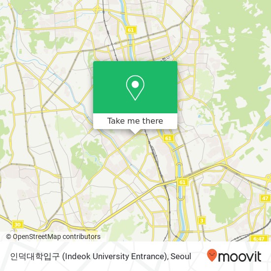 인덕대학입구 (Indeok University Entrance) map