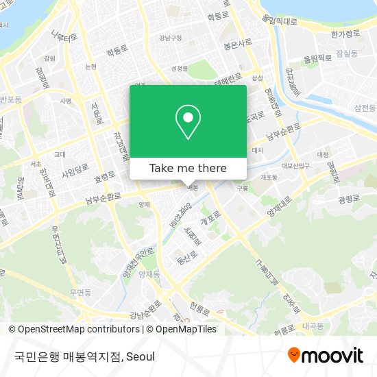 국민은행 매봉역지점 map