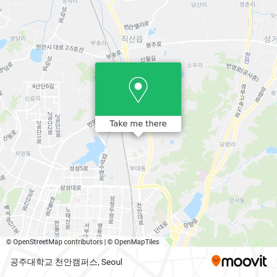 공주대학교 천안캠퍼스 map
