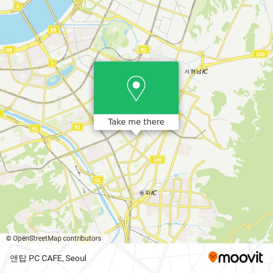 앤탑 PC CAFE map