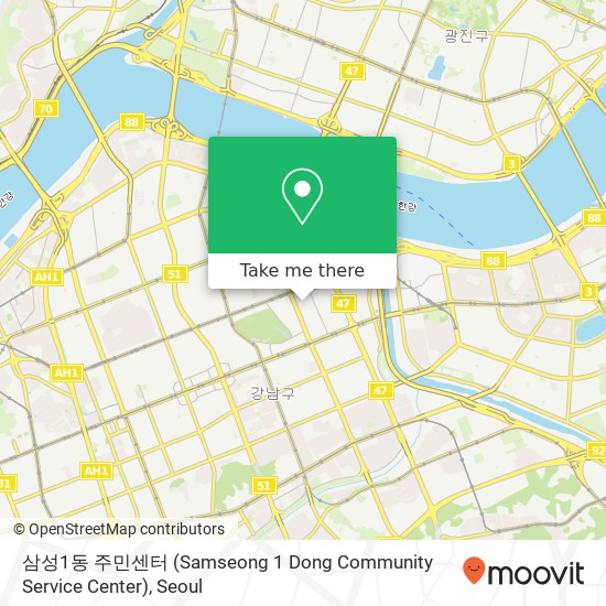 삼성1동 주민센터 (Samseong 1 Dong Community Service Center) map